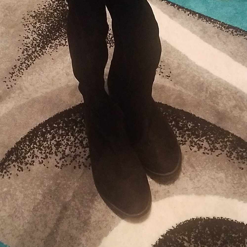 Knee high black boots